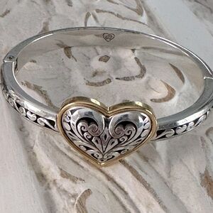 Brighton Heart hinged bracelet!  In gold & silver
